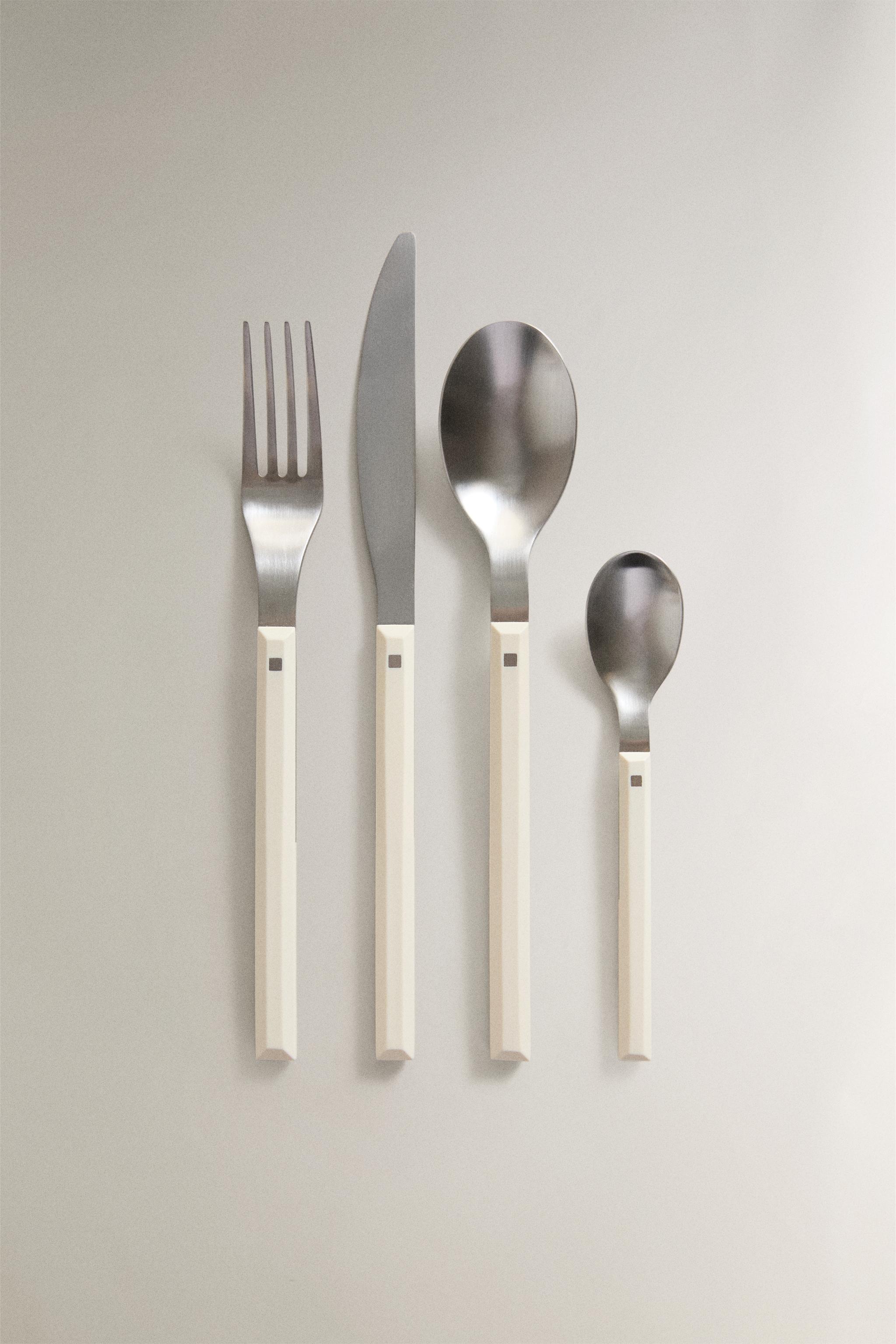 ENSEMBLE COUVERTS MANCHE HEXAGONAL (ENSEMBLE DE 4)